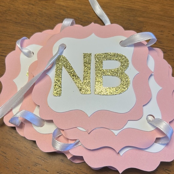 Pink and Gold Number Garland - Picture 13 of 13